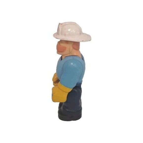 Fisher Price Husky Helper Fireman Figurine Vtg 1977 #319 Hook Ladder Fire Man - Picture 4 of 4